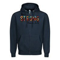 Navy she is strong provebs Zipper Hoodie - CowhideDigitalArt