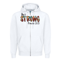 White she is strong provebs Zipper Hoodie - CowhideDigitalArt