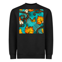Black autumn leaves seamless pattern Heavyweight Sweatshirt - BundleAndBundleShop