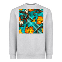 Heather Grey autumn leaves seamless pattern Heavyweight Sweatshirt - BundleAndBundleShop