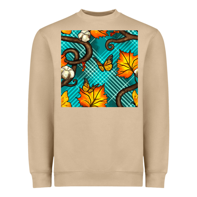 Autumn Leaves Seamless Pattern Heavyweight Sweatshirt by BundleAndBundleShop | Teevron