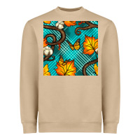 Mushroom autumn leaves seamless pattern Heavyweight Sweatshirt - BundleAndBundleShop