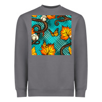 Storm autumn leaves seamless pattern Heavyweight Sweatshirt - BundleAndBundleShop