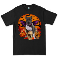 Black halloween pitbull dog Premium Tee - RanaPortraitStore