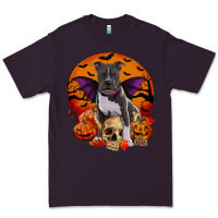 Plum halloween pitbull dog Premium Tee - RanaPortraitStore