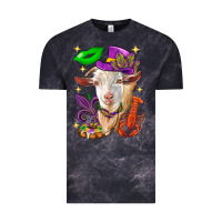Cloud Black Mardi Gras Goat Vintage Tee - HowdyJamesFarm