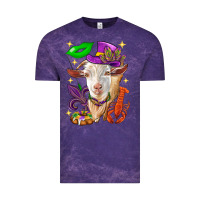 Cloud Purple Mardi Gras Goat Vintage Tee - HowdyJamesFarm