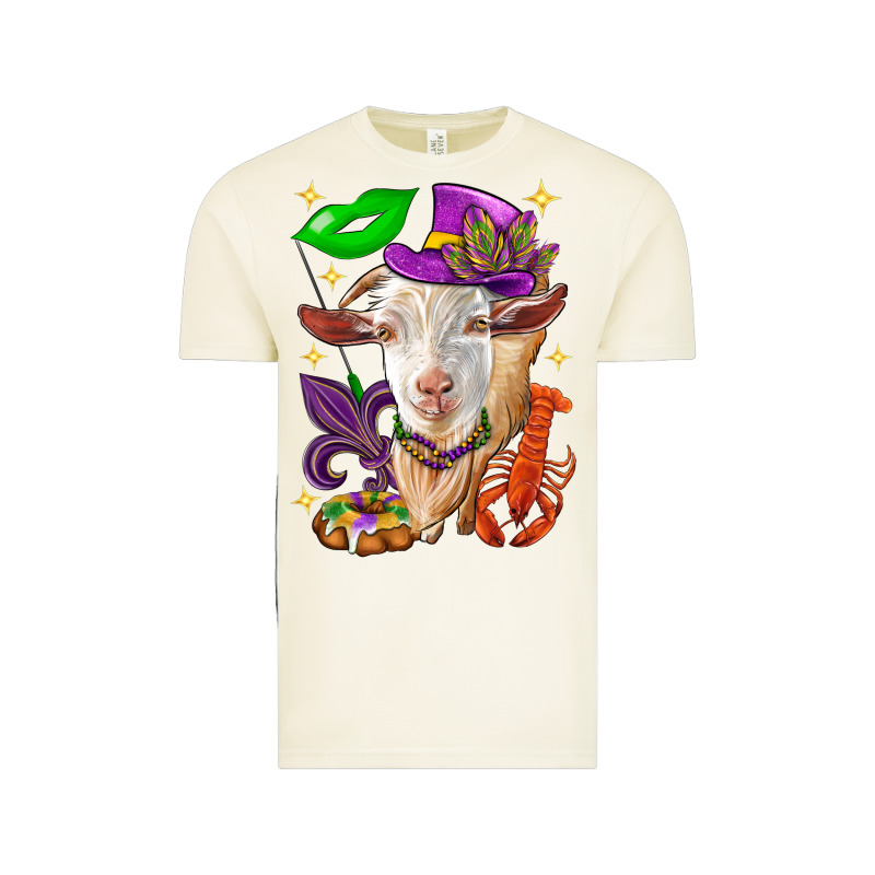 Mardi Gras Goat Vintage Tee by HowdyJamesFarm | Teevron