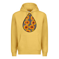 Antique Gold african fabric pattern teardrop earrings 5 Premium Hoodie - BundleAndBundleShop