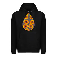 Black african fabric pattern teardrop earrings 5 Premium Hoodie - BundleAndBundleShop