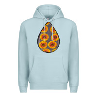 Blue Mist african fabric pattern teardrop earrings 5 Premium Hoodie - BundleAndBundleShop