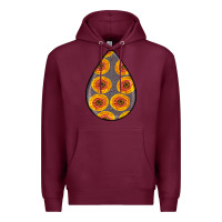 Burgundy african fabric pattern teardrop earrings 5 Premium Hoodie - BundleAndBundleShop