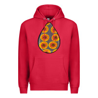 Cardinal african fabric pattern teardrop earrings 5 Premium Hoodie - BundleAndBundleShop