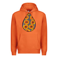Carrot african fabric pattern teardrop earrings 5 Premium Hoodie - BundleAndBundleShop
