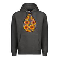 Charcoal Heather african fabric pattern teardrop earrings 5 Premium Hoodie - BundleAndBundleShop