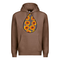 Chestnut african fabric pattern teardrop earrings 5 Premium Hoodie - BundleAndBundleShop