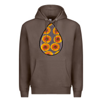 Coffee african fabric pattern teardrop earrings 5 Premium Hoodie - BundleAndBundleShop