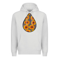 Dove Grey african fabric pattern teardrop earrings 5 Premium Hoodie - BundleAndBundleShop