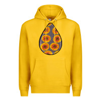 Lemon african fabric pattern teardrop earrings 5 Premium Hoodie - BundleAndBundleShop