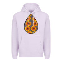 Lilac african fabric pattern teardrop earrings 5 Premium Hoodie - BundleAndBundleShop