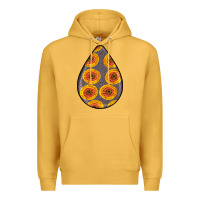 Mustard african fabric pattern teardrop earrings 5 Premium Hoodie - BundleAndBundleShop