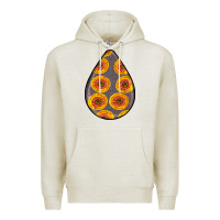 Oatmeal Heather african fabric pattern teardrop earrings 5 Premium Hoodie - BundleAndBundleShop
