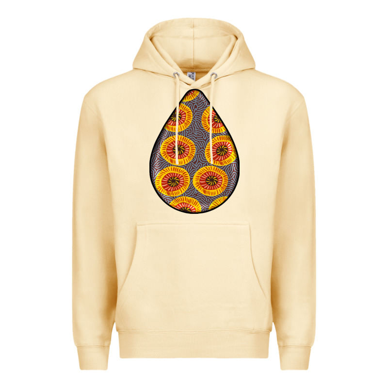 African Fabric Pattern Teardrop Earrings 5 Premium Hoodie by BundleAndBundleShop | Teevron