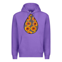 Purple african fabric pattern teardrop earrings 5 Premium Hoodie - BundleAndBundleShop