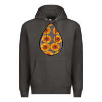 Smoke african fabric pattern teardrop earrings 5 Premium Hoodie - BundleAndBundleShop