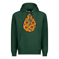 Sports Green african fabric pattern teardrop earrings 5 Premium Hoodie - BundleAndBundleShop