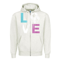 Oatmeal Heather Soccer Gift for Girls Women I Love Soccer Vintage Zipper Hoodie - minhPixels