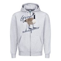 Heather Grey Canadian Goose Whisperer Shirt Funny Cute Bird Hunter Gift 2 Zipper Hoodie - minhPixels