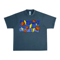 Midnight Navy Game day game day game day lightning bolt Urban Heavy Tee - HowdyJamesFarm