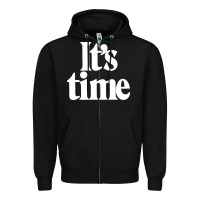 Black its time Zipper Hoodie - minhPixels