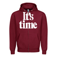 Burgundy its time Zipper Hoodie - minhPixels