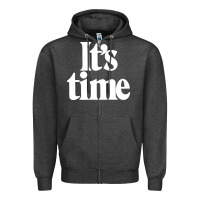 Charcoal Heather its time Zipper Hoodie - minhPixels