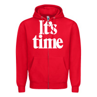 Red its time Zipper Hoodie - minhPixels