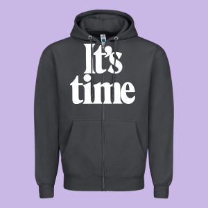 Its Time Zipper Hoodie Designed By Minhpixels