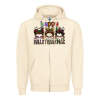 Sandshell happy hallothanksmas Zipper Hoodie - SublimationCraftShop