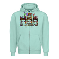 Seafoam happy hallothanksmas Zipper Hoodie - SublimationCraftShop
