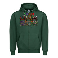 Sports Green happy hallothanksmas Zipper Hoodie - SublimationCraftShop
