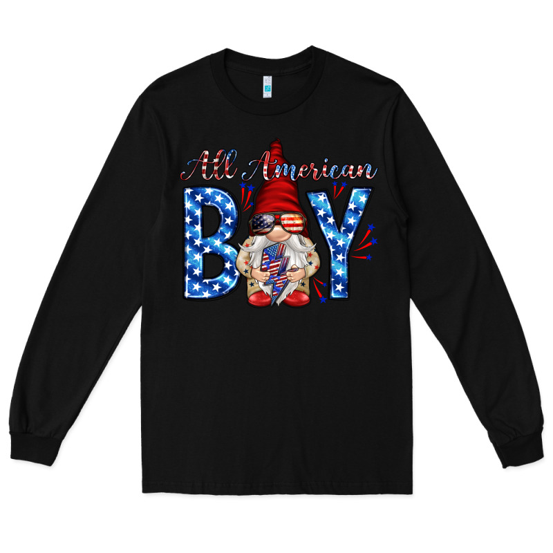 All American Boy With Gnome Long Sleeve Tee by HowdyJamesFarm | Teevron