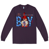 Plum All American boy with gnome Long Sleeve Tee - HowdyJamesFarm