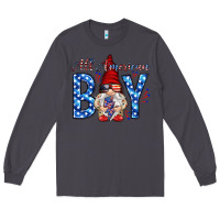 Smoke All American boy with gnome Long Sleeve Tee - HowdyJamesFarm