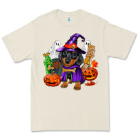 Bone Halloween dachshund puppy dog Premium Tee - RanaPortraitStore