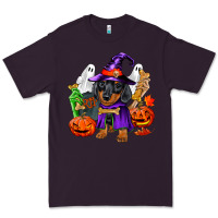 Plum Halloween dachshund puppy dog Premium Tee - RanaPortraitStore