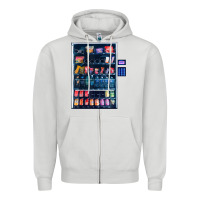 Dove Grey Funny Costumes for Halloween Vending Machine Silvester Zipper Hoodie - minhPixels