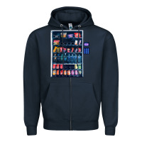 Navy Funny Costumes for Halloween Vending Machine Silvester Zipper Hoodie - minhPixels