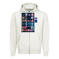 Oatmeal Heather Funny Costumes for Halloween Vending Machine Silvester Zipper Hoodie - minhPixels