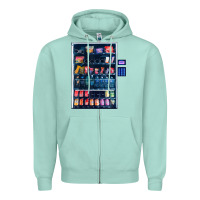 Seafoam Funny Costumes for Halloween Vending Machine Silvester Zipper Hoodie - minhPixels